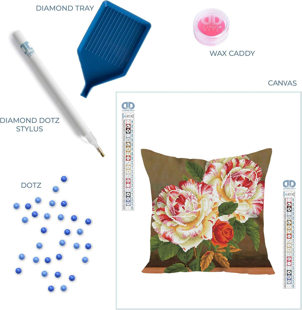 DIAMON DOT Camelli Ros Flora Diamon Paintin Kit fo Adult Diamon Ar Kit Relaxin Creativ Craf Ki wit Dot Gems