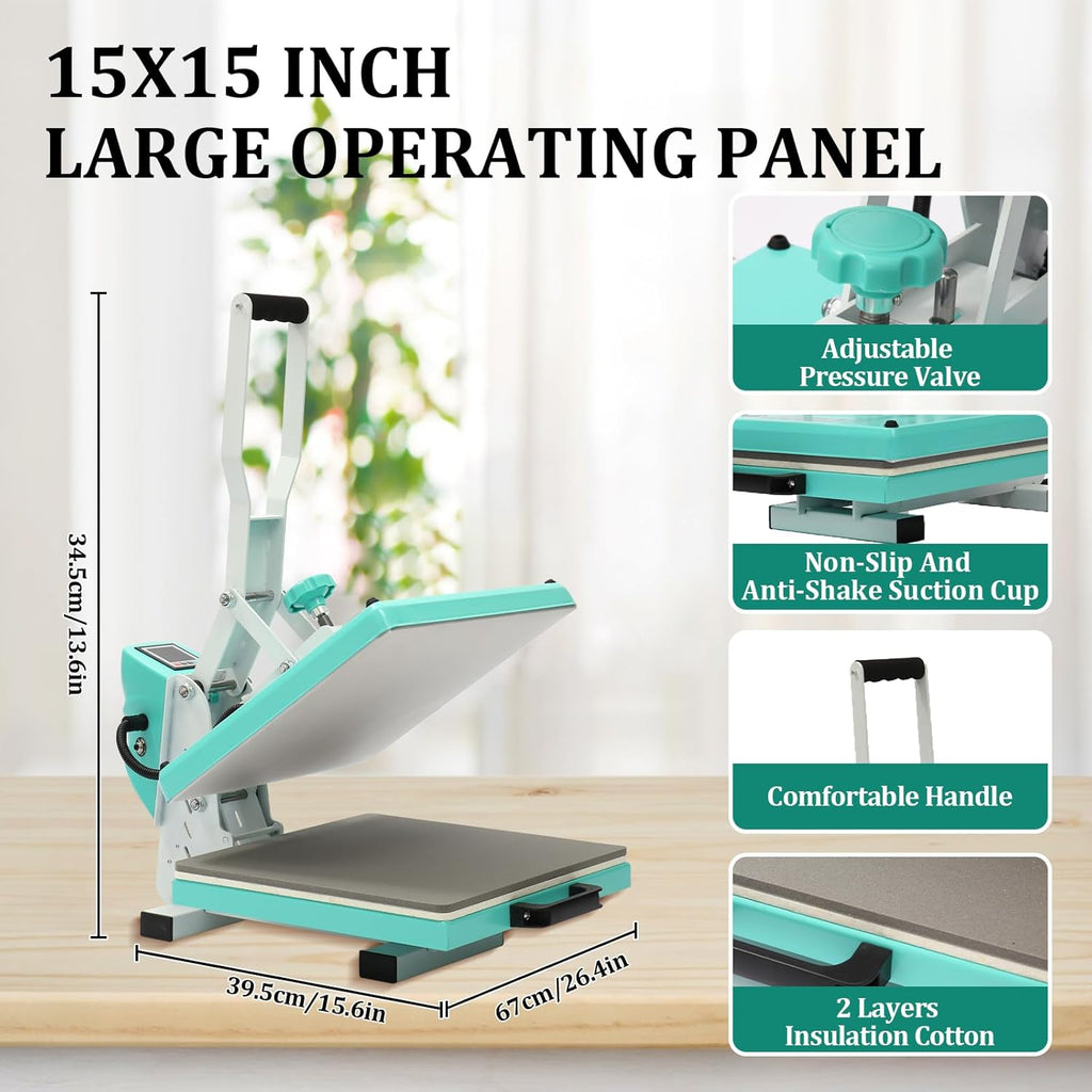 Hea Pres Machine 1 1 i Larg Operatin Pane T-Shirt Hea Press Fas Heating Digita Sublimatio Printe Hig Pressur Hea Pres Machin fo Clothe Canva Bag Pillow Placemats