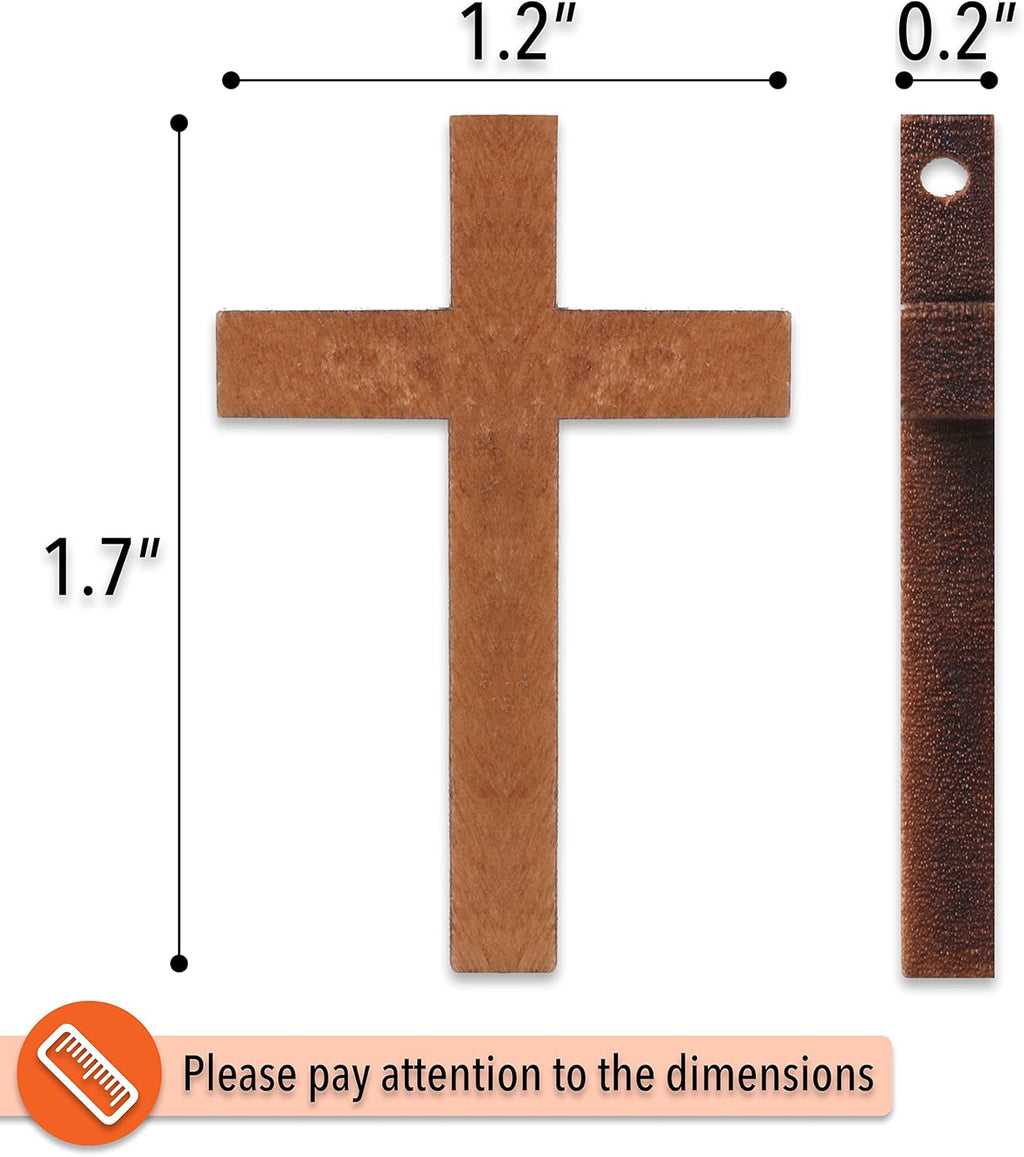 Woode Crosses 1.2x1.7 Inches 5 Pack Smal Woode Crosses Woo Crosse fo Crafts Smal Cros Pendant