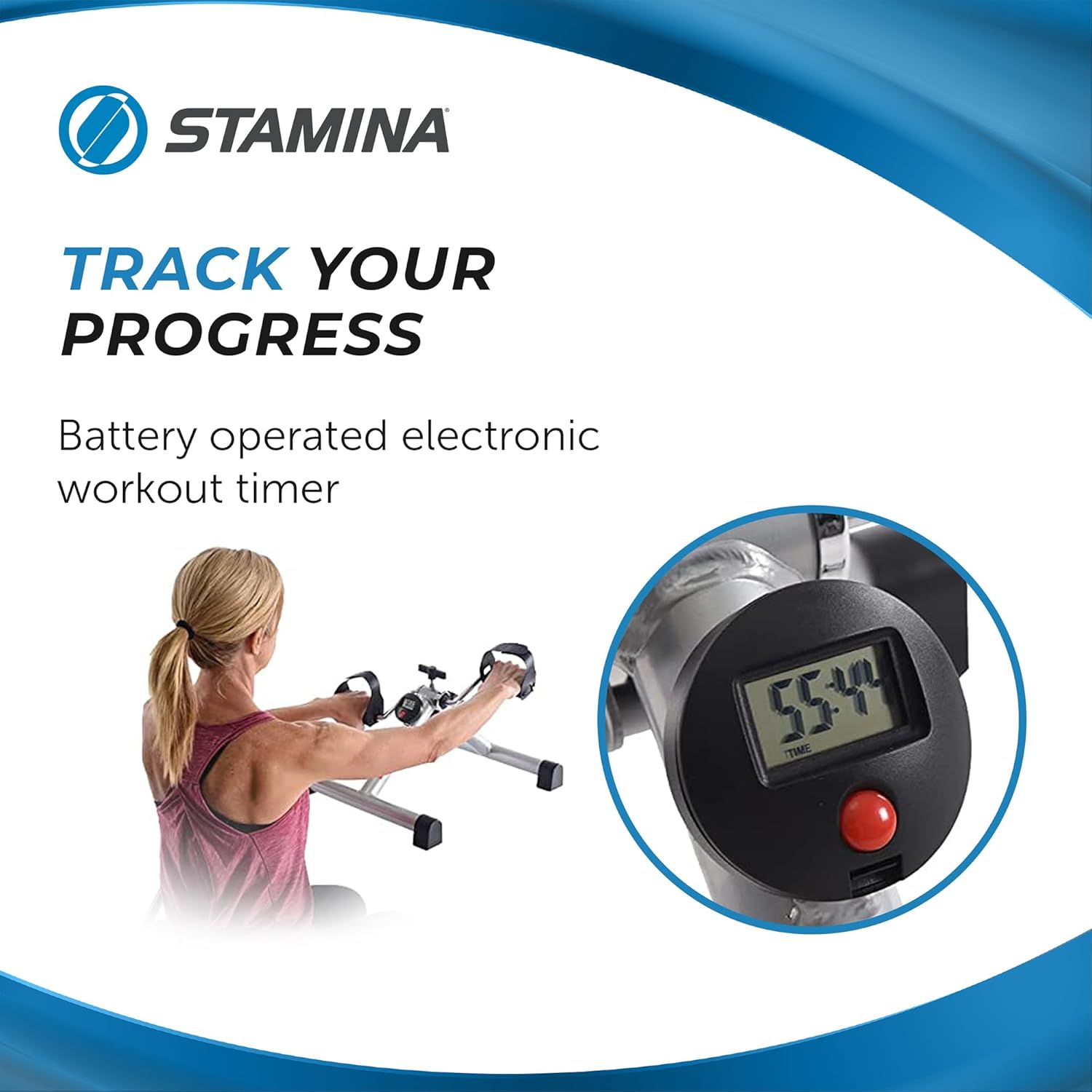 Stamin InStrid Cycl X Foldin Cycl Peda Exercise Fitnes Bik wit Smar Workou Ap fo Seate Exercis Foldabl Exercis Bik fo Hom Workout