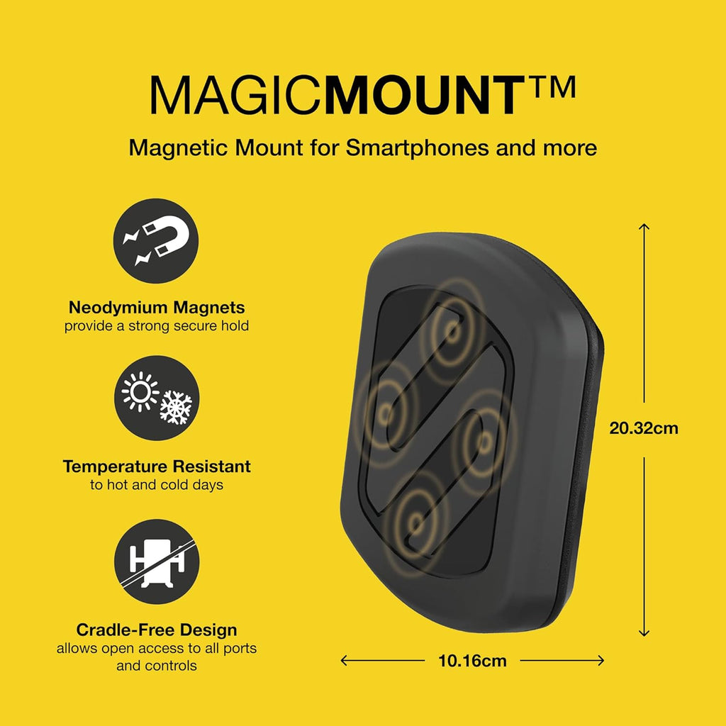 MagicMount Magnetic Car Phone Holder - Strong Magnet Mount for iPhone and Android - Secure Magnetic Cell Phone Mount for Window/Dash - Universal 360¡ã Adjustable Mobile Cellphone Holder