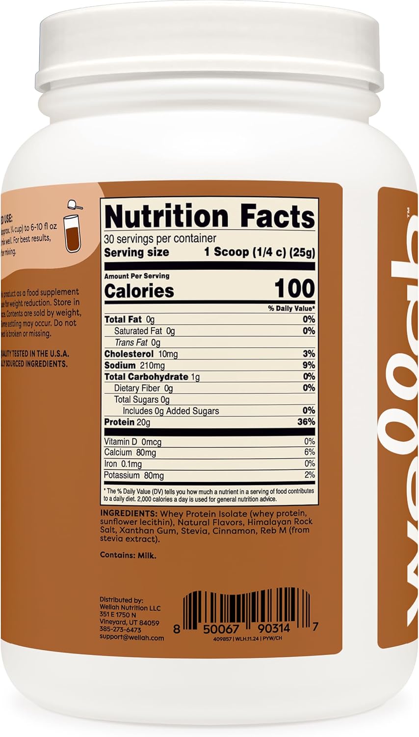 Wella Protei You Whe (3 Servings Cha Flavored Whe Protei Isolate