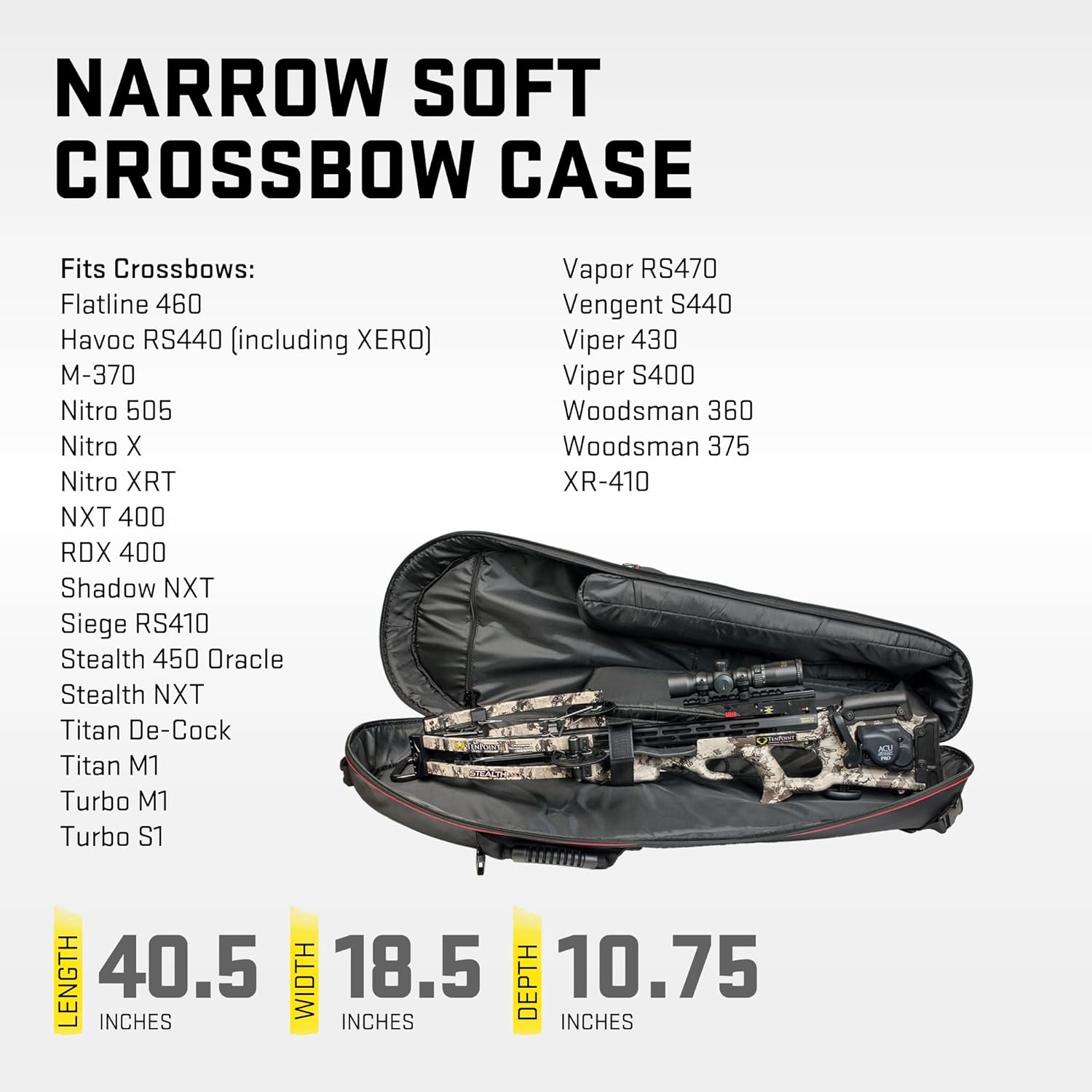 TenPoin Narro Sof Case Black/Re Easil Transpor Protec You Crossbow