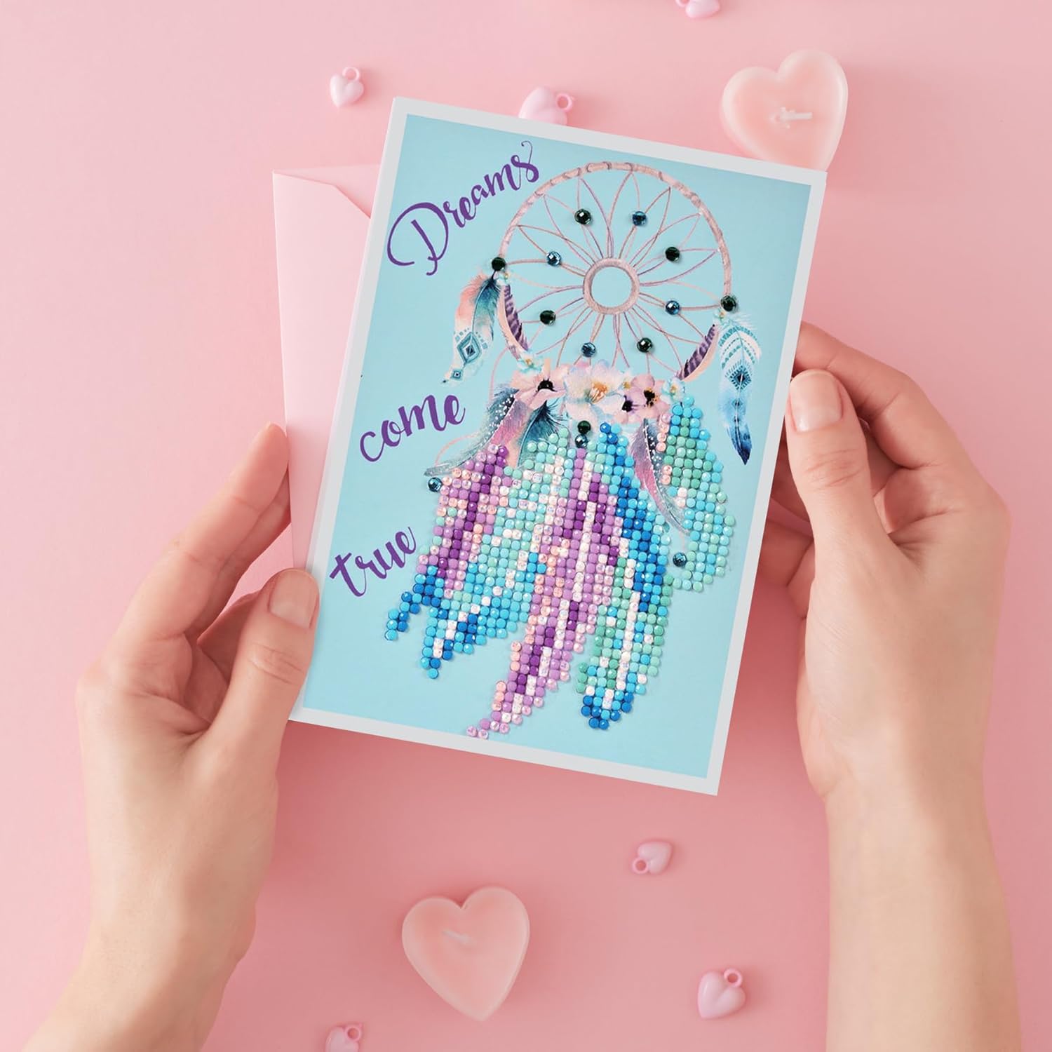 DIAMON DOT Dream Com Tru Diamon Ar Cards Handmad Diamon Paintin Card Kit Handmad Greetin Card Kit fo Than Yo Note an Specia Occasions