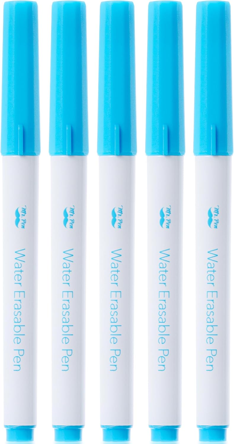 Fabri Marker fo Sewing Pack Blue Erasable Wate Solubl Fabri Marker Fabri Pen fo Sewin Erasable Washabl Fabri Marker Wate Solubl Pen Fabri Markin Pen fo Sewing