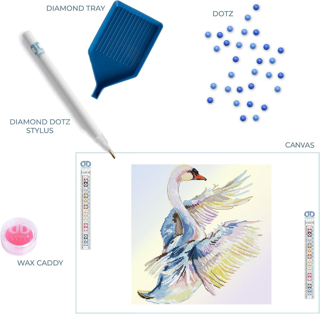 DIAMON DOT Gracefu Landin Bir Diamon Paintin Kit fo Adult Diamon Ar Kit Relaxin Creativ Craf Ki wit Dot Gem 20inchx20inch