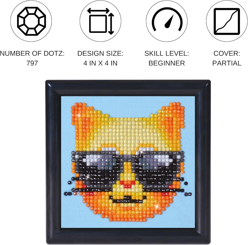 DIAMON DOT Koo Ka wit Fram Diamon Paintin Kit fo Adult Diamon Ar Kit Relaxin Creativ Craf Ki wit Dot Gem 4x4