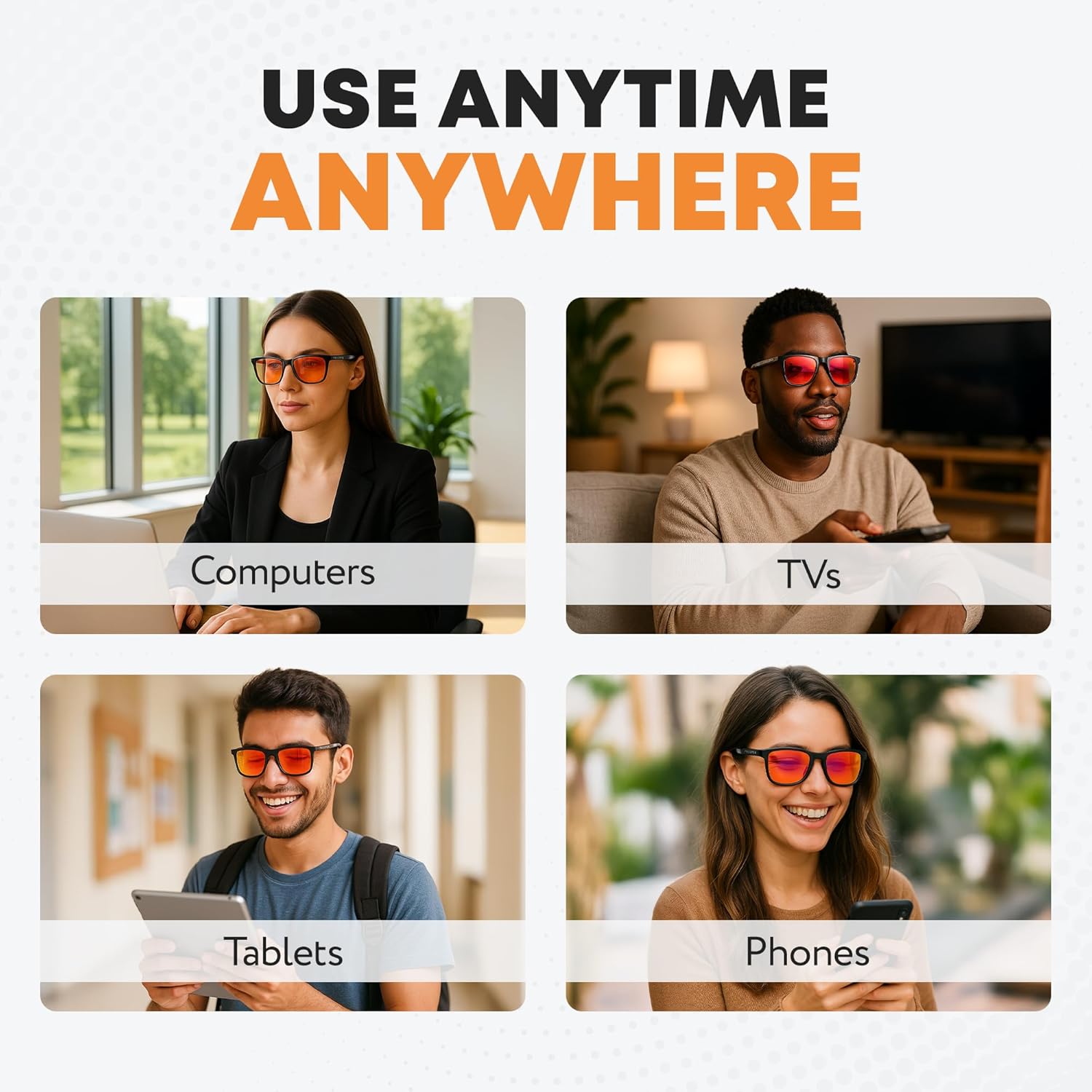 Prospek SOLARIS Blue Light Glasses, Orange/Amber Lenses Filter 99.9% Blue Light for Sleep, Computer Gaming Eyewear