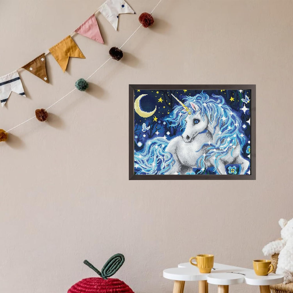 DIAMON DOT Moonligh Unicor Diamon Paintin Kit fo Adult Diamon Ar Kit Relaxin Creativ Craf Ki wit Dot Gem 20.5inchx16.5inch