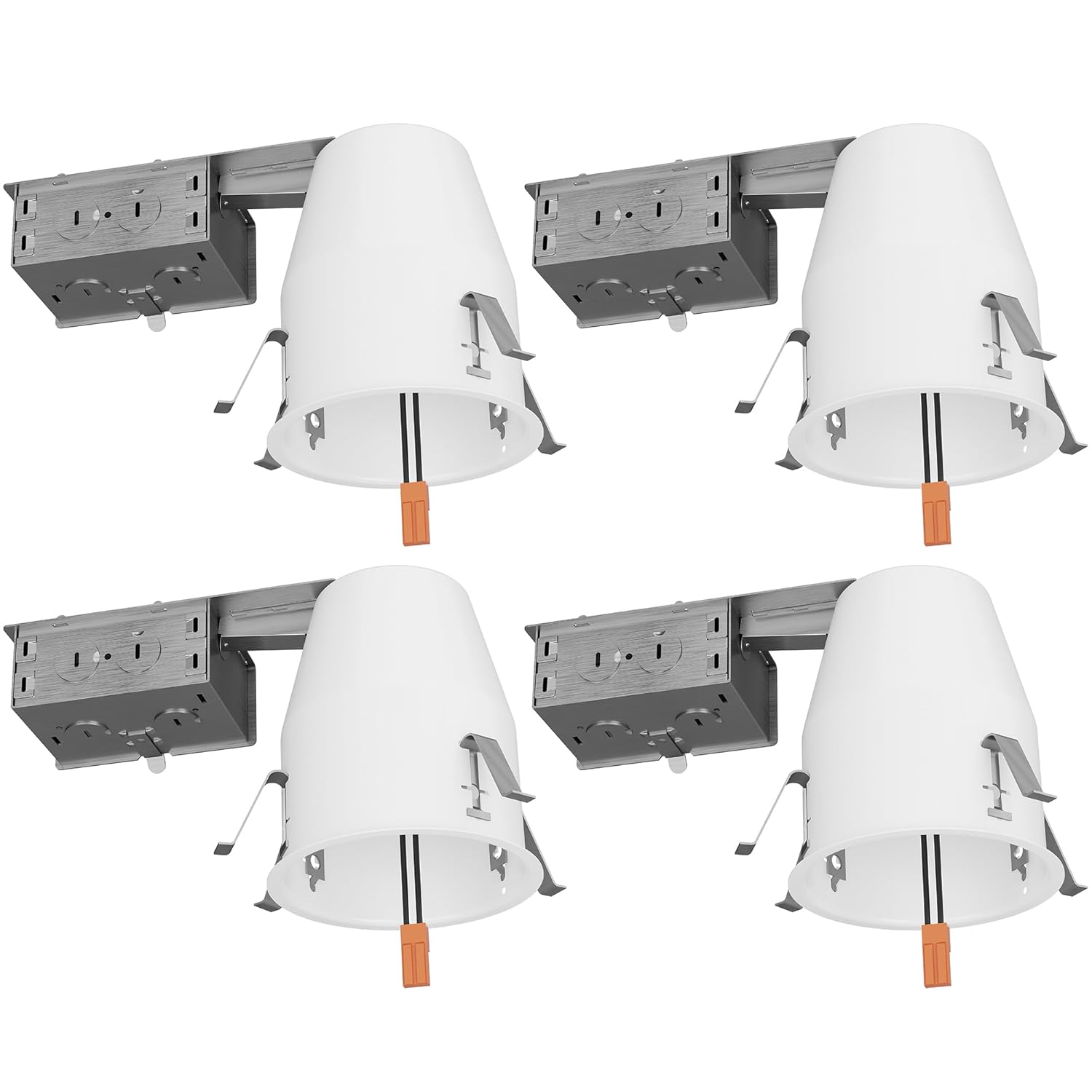 Sunc Inc Recesse Lightin Housin Can Remode Ai Tigh Ceilin Cans 120-277V,Har Wired TP2 Connecto Included Eas Install I Rate U Pack