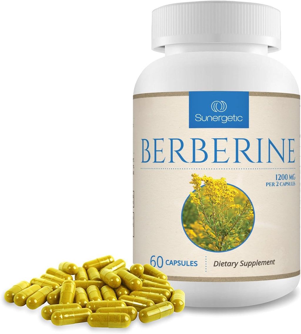 Sunergeti Premiu Berberin Supplemen 1200m Pe Servin Berberin HC Supplemen Non-GM Immun Support 6 Capsules