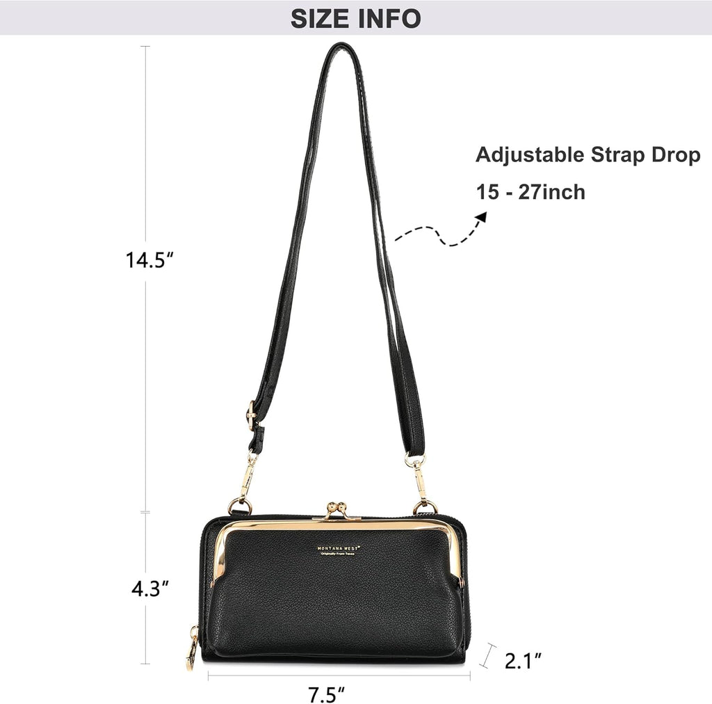 Montana West Small Crossbody Cell Phone Purse for Women RFID Blocking Cellphone Wallet