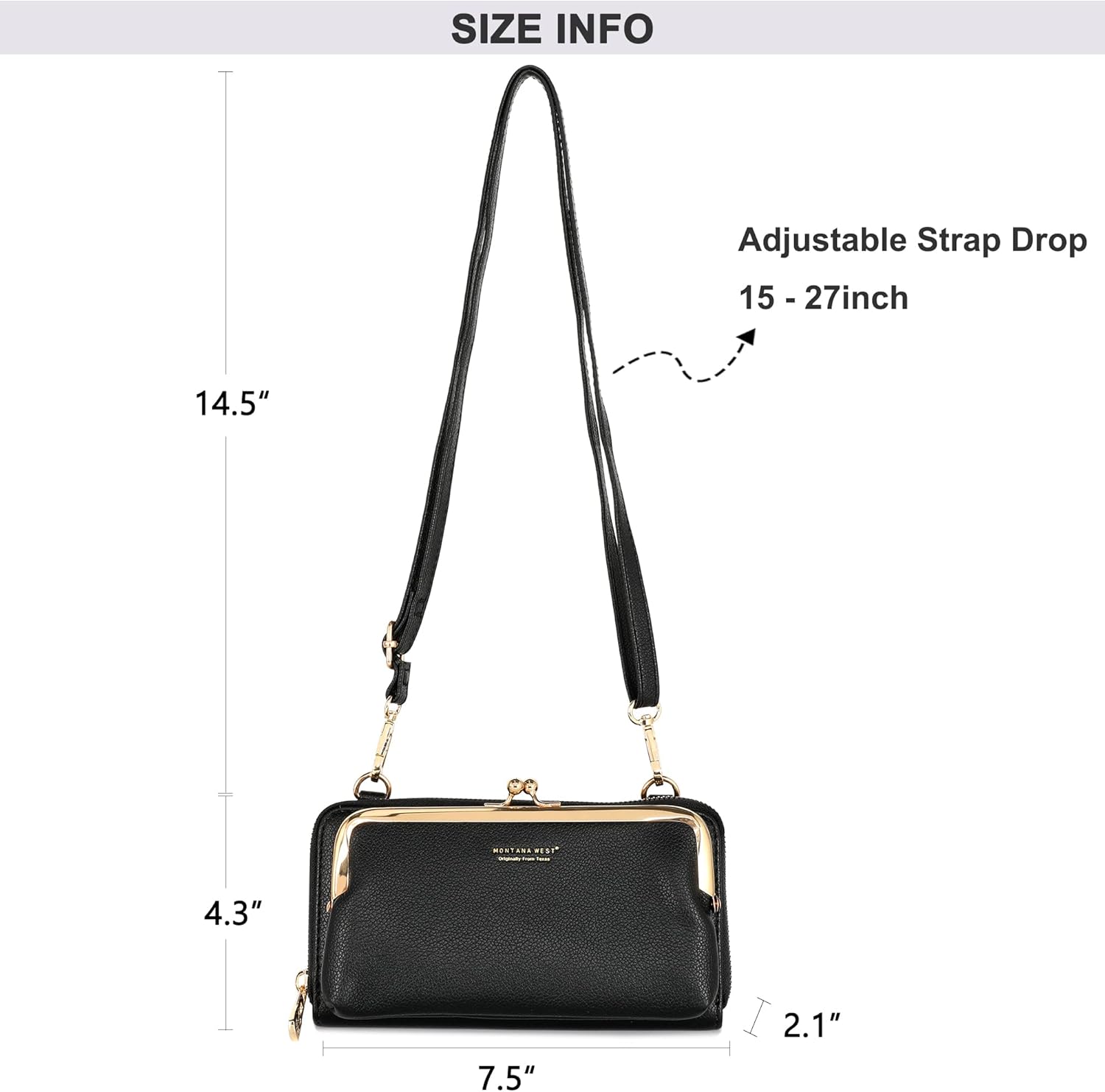 Montana West Small Crossbody Cell Phone Purse for Women RFID Blocking Cellphone Wallet
