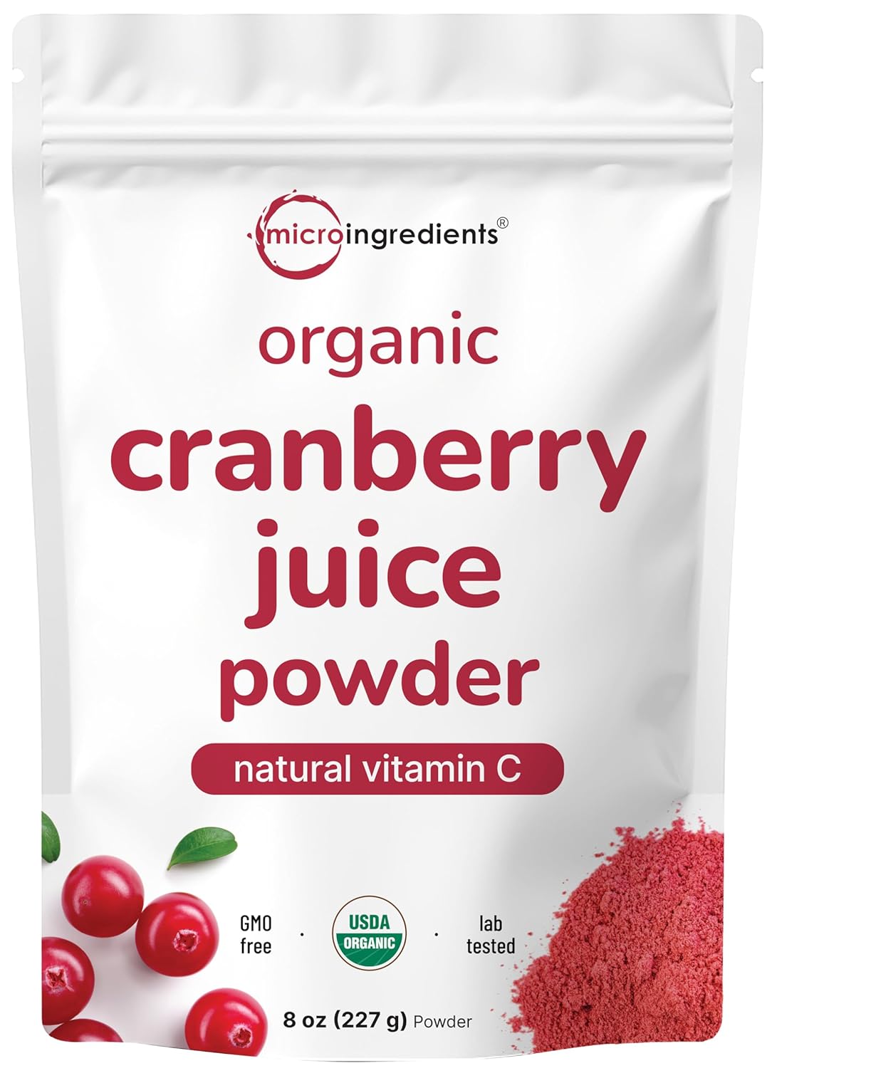 Sustainabl U Grown Organi Cranberr Juic Powde (Wil Cranberr Supplement Col Pressed) Ounc Support Urinar Trac Cleans Prostat Health Fille Free Wate Soluble Pe Friendly