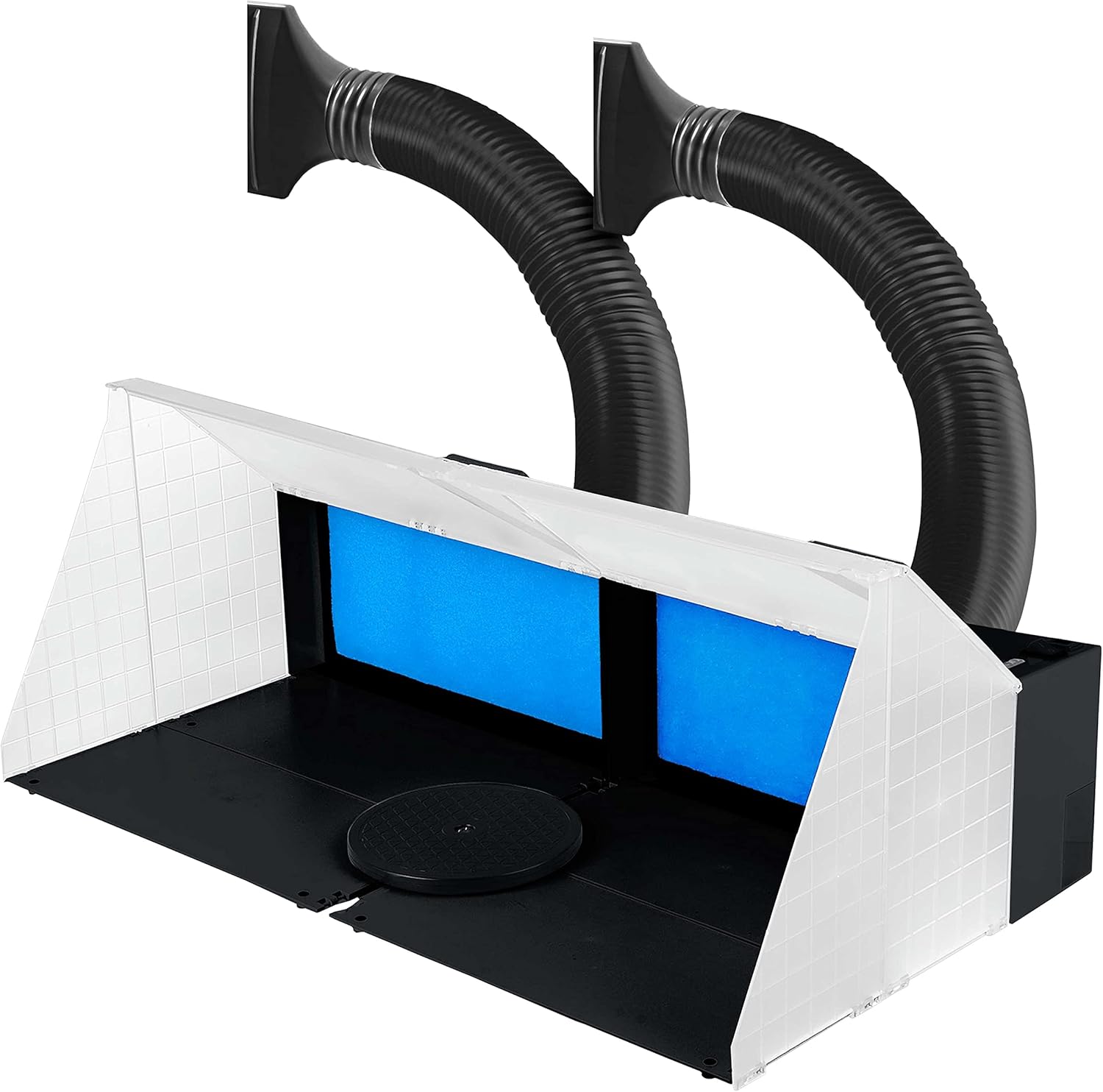 Maste Airbrus ( Pack Portabl Airbrus Spra Boot Statio wit LE Lighting 25 Fan Turntabl 5.6 Extensio Hose 16.5inchx19inchx13.5inch Combin fo Large Workspace Hobb Airbrus Booth