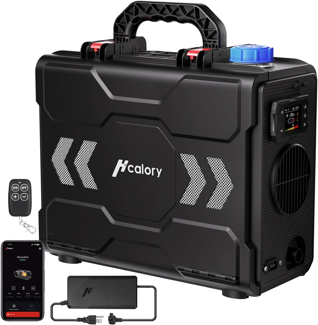 HCALOR 12 Portabl Diese Heater,Toolbo Diese Ai Heate 8K 6 All-in-On Parkin Heate wit AP Contro Wor a Altitud Ma 2000 f fo Ca Truck R an camper