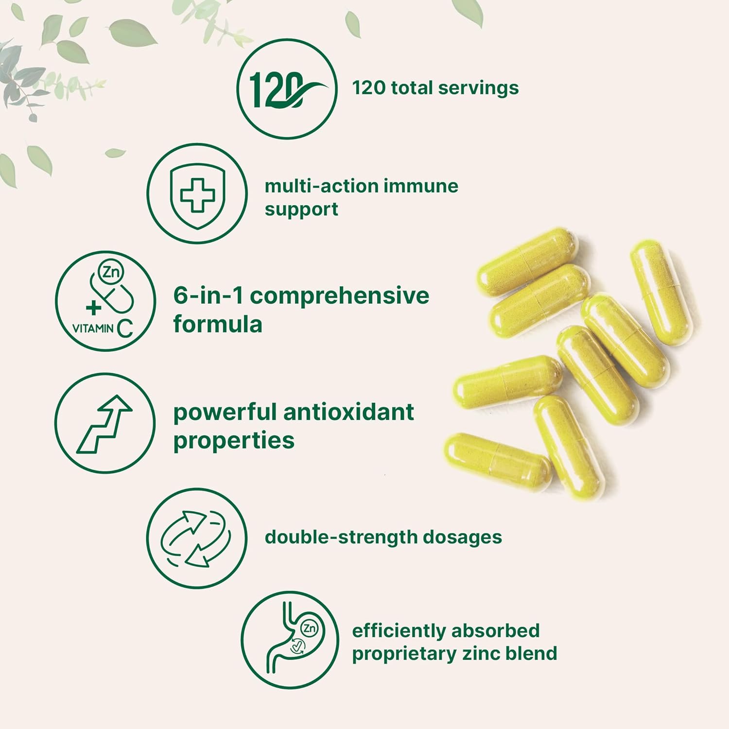 Micr Ingredient Zin Querceti wit Vitami C 24 Capsule Zin Supplement fo Me Wome Querceti 500mg Vitami 500mg Zin 50m Complet Immun Suppor Supplements
