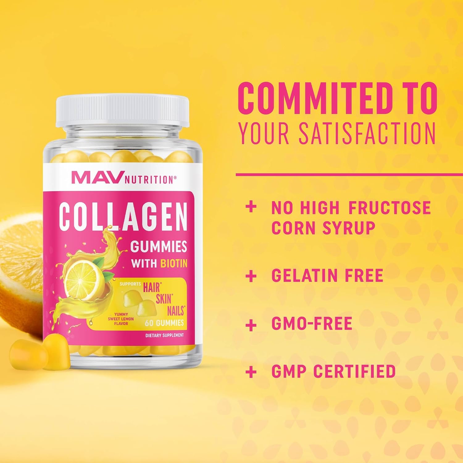 Collage Gummie fo Wome 200m Hydrolyze Collage 2500mc Biotin Wit Vitami C Zin Ant Aging Hai Growth Skin Stron Nail Non-GM Gumm Vitami Supplement 6 Count