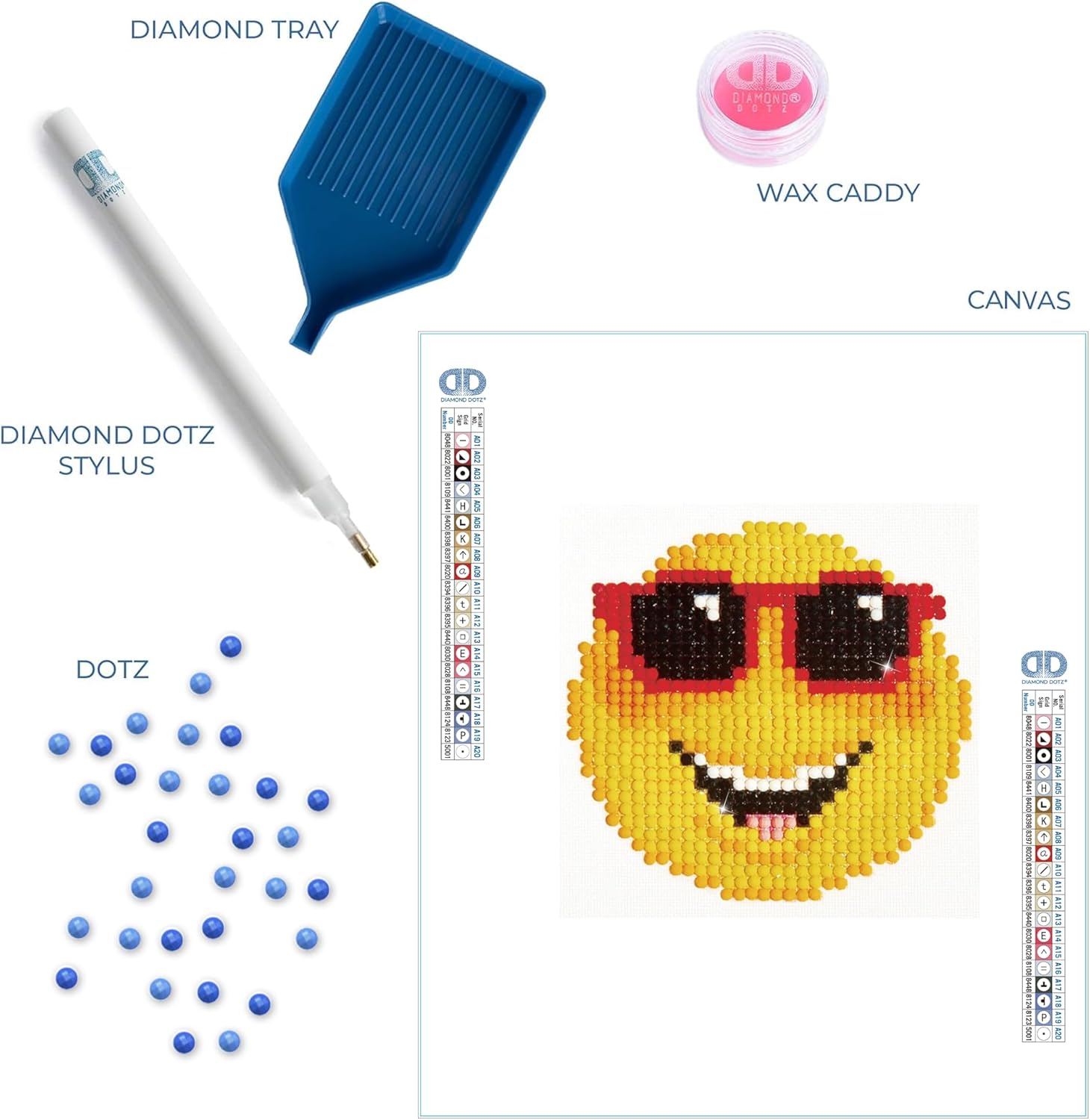 DIAMON DOT Smilin Fac Emoj Diamon Paintin Kit fo Adult Diamon Ar Kit Relaxin Creativ Craf Ki wit Dot Gem 4.2inchx4.2inch