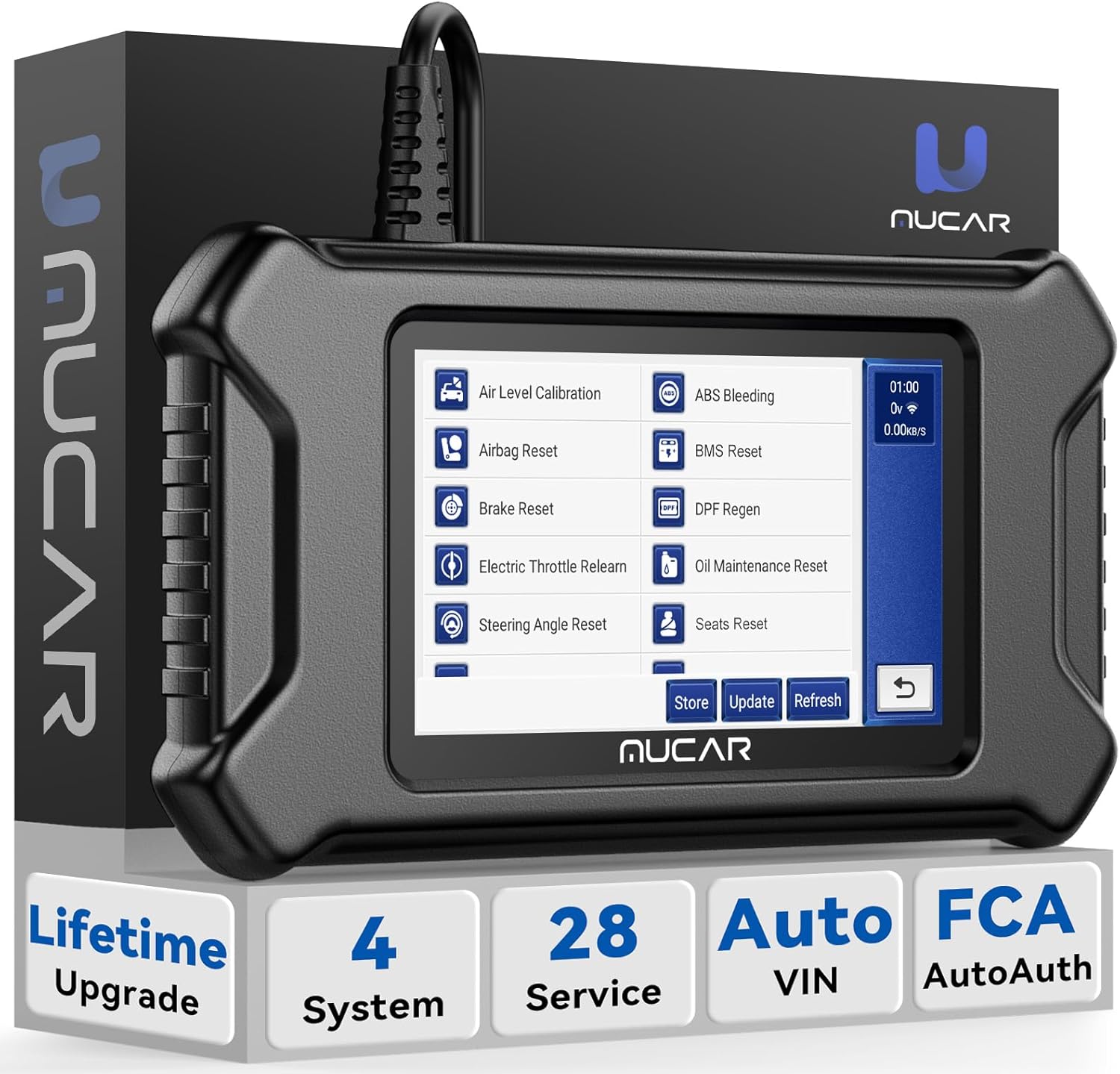 MUCA CS9 OBD Scanne Diagnosti Too wit 28 Rese Services Oil/EPB/SAS/BMS/Injector AB Bleeding Throttl Relearn AB SR Engin Transmissio Cod Reader FC AutoAuth Lifetim Fre Update