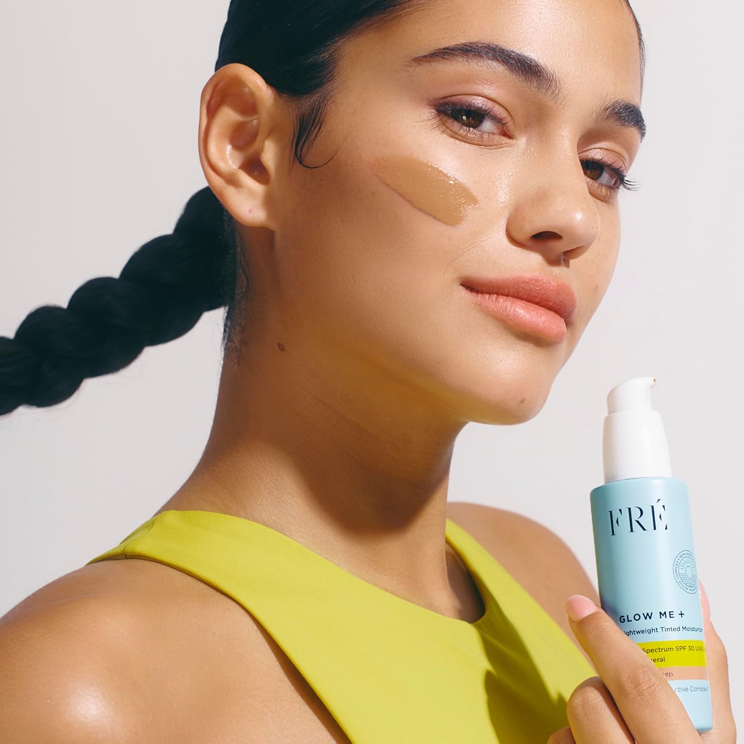 Tinte Minera Sunscree wit Non-Nan Zin Oxide SP 3 Fac Moisturizer GLO M b FR Skincar (Medium-Deep Hydratin Lightweigh Fac Crea fo Smoothe Glowin Ski Reef-Saf Sunscreen