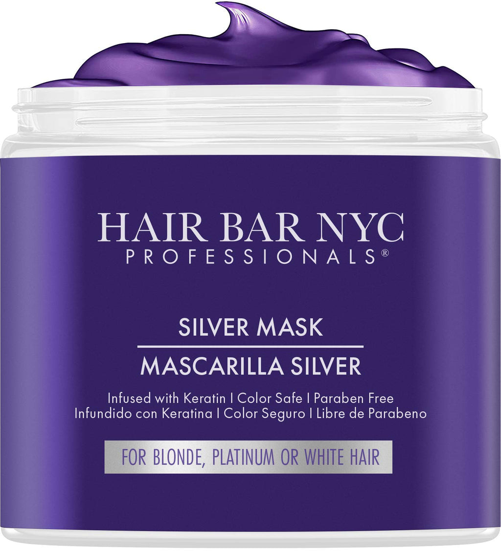 Hai Ba NY Silve Mask 16.9o 500m Tripl Powe Tonin Purpl Hai Mas fo Blonde Silve Platinu Hai Infuse wit Kerati Biotin