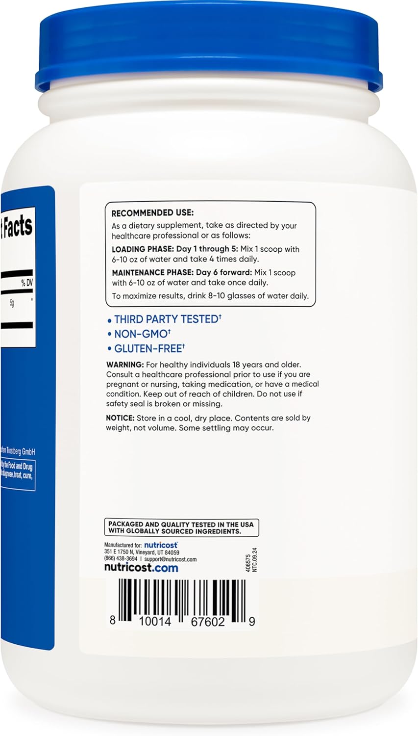 Nutricost Creapure Creatine Monohydrate Powder 1KG