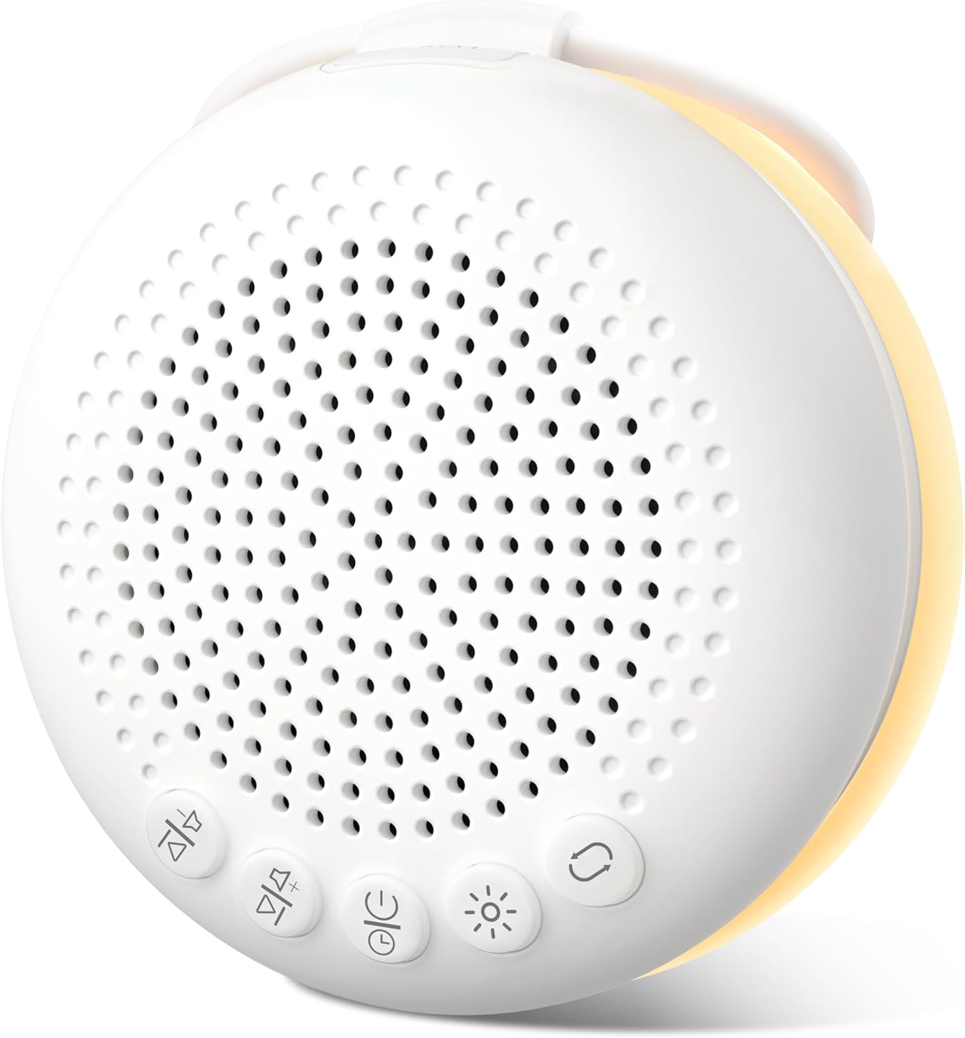 Glocusen 3-in- Portabl Bab Soun Machine Whit Nois Machin fo Sleeping Nigh Ligh Phon Connecte Speake 3 Sound Timin Functio 1000mA Larg Batter Designe fo Travel