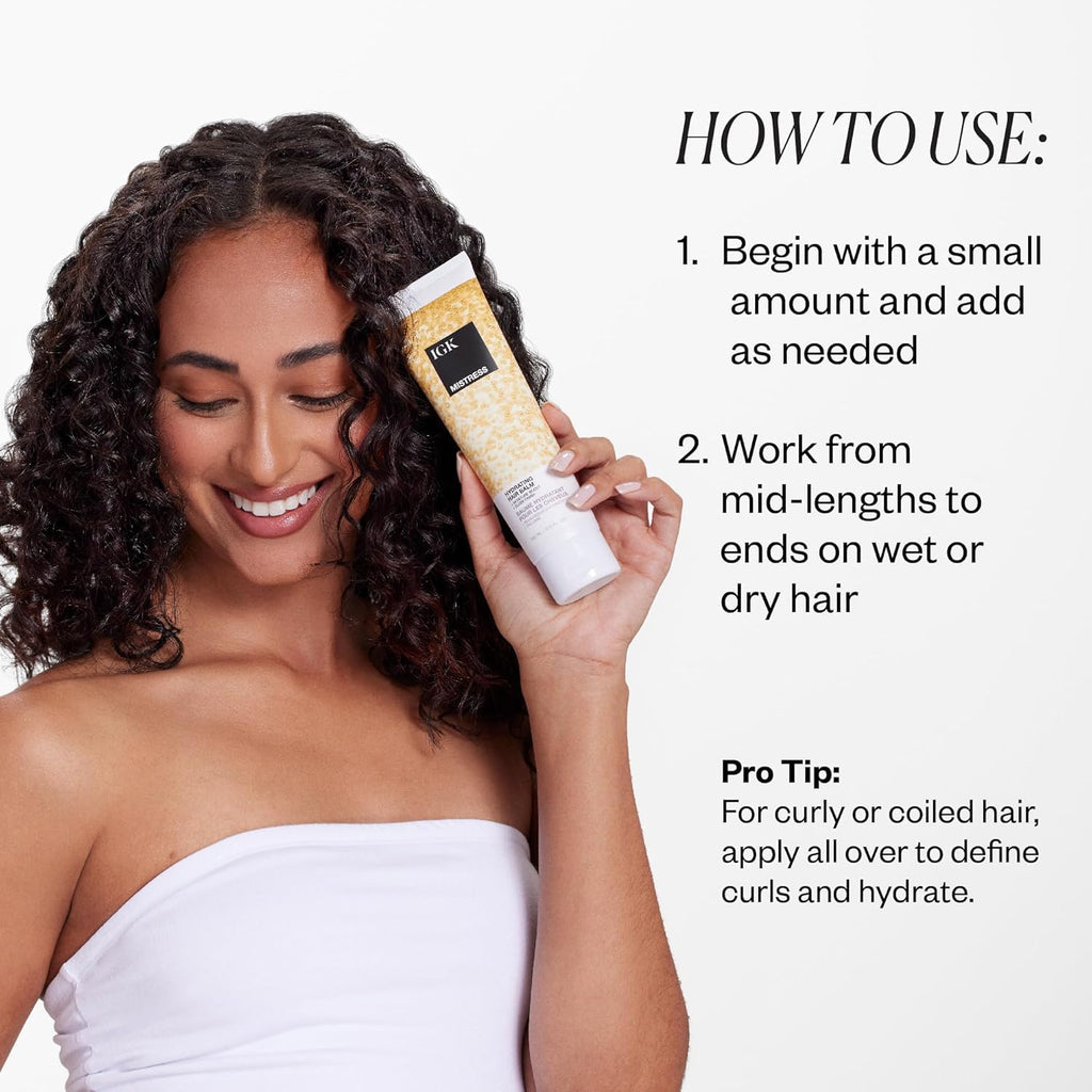 IG Mistres Hydratin Hai Bal Mixe Feeling Leave-I Blond Tonin Drop Ton Brass Hair Nourish Figh Friz  o  oz