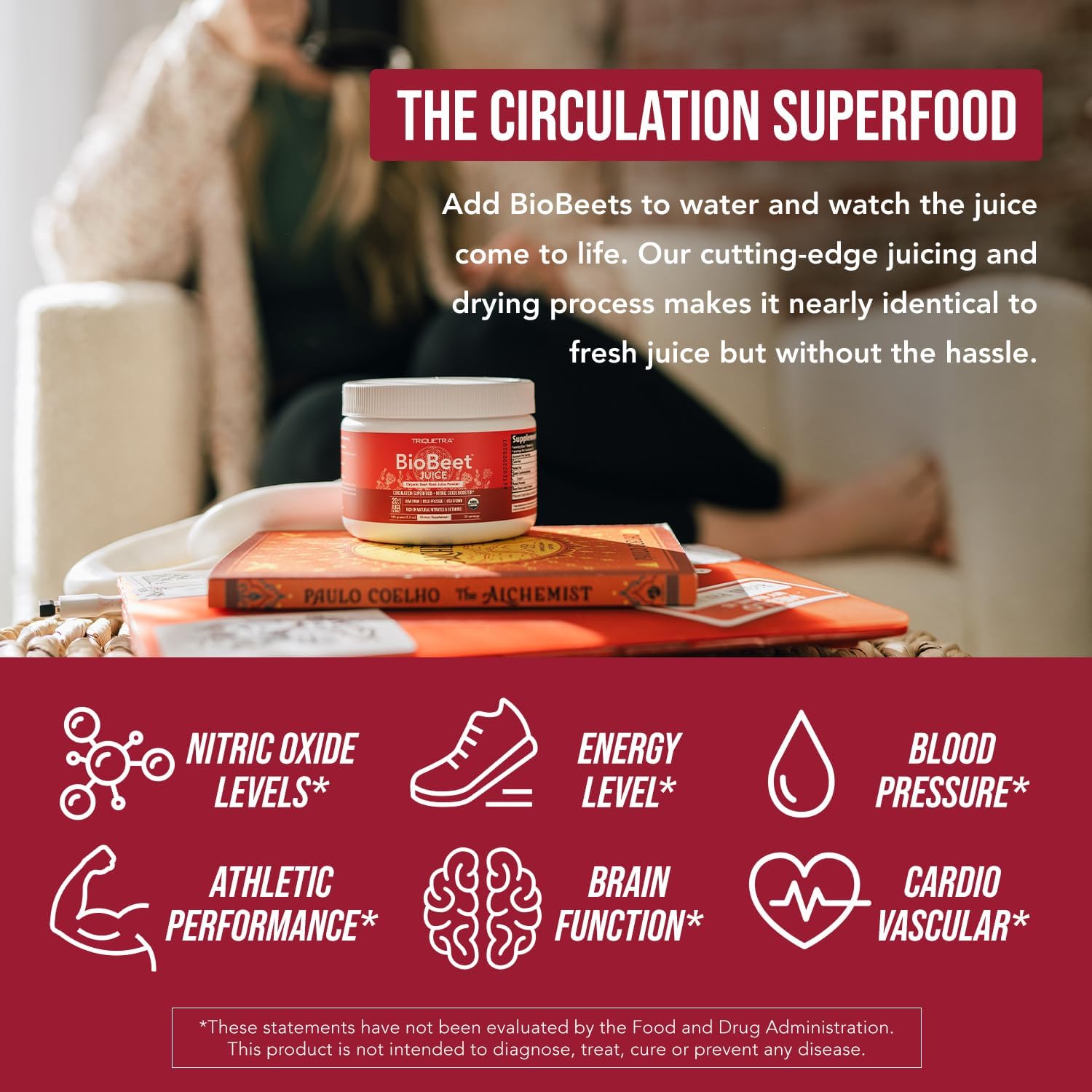 BioBeet Max Strength Beet Root Juice Powder ¨C 20:1 Concentrate, Each Serving Derived from 60,000 mg Organic Beetroot - Cold-Pressed, USA Grown ¨C Nitric Oxide, Circulation Support ¨C 50 Servings