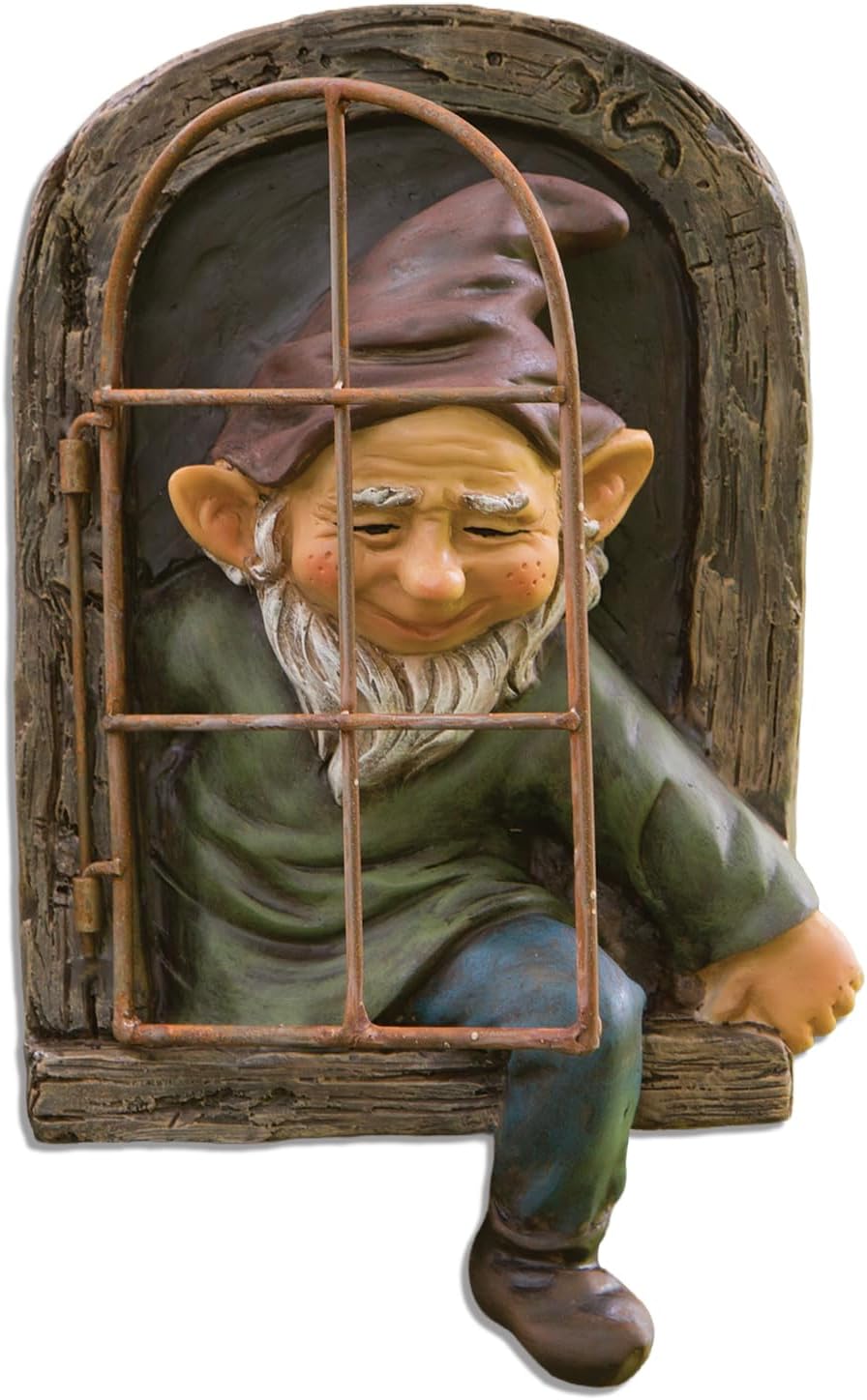 Bit an Piece El Ou Th Windo Yar Decoration Outdoo Tre Faces 1 Inc Tre Hugge Whimsica Yar Decor Elf Fairy Gnom Garde Decorations Fu Garde Art