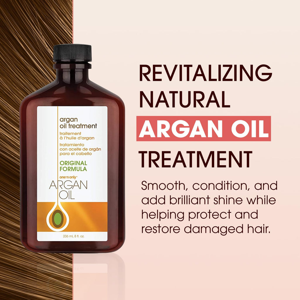 On ' Onl Arga Oi Hai Treatmen Lightweigh Hydratin Hai Oi fo Natural Wig Extension Shin Enhancing Hea Protectan Friz Contro ( oz)