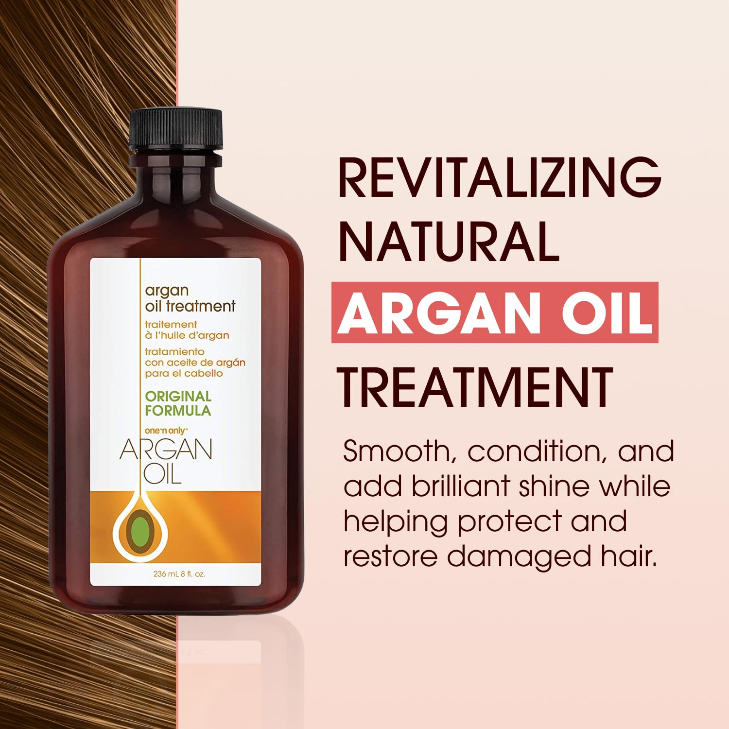 On ' Onl Arga Oi Hai Treatmen Lightweigh Hydratin Hai Oi fo Natural Wig Extension Shin Enhancing Hea Protectan Friz Contro ( oz)