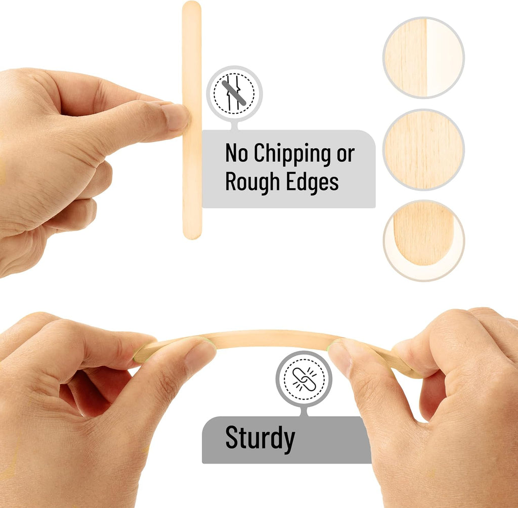 Jumb Woode Craf Sticks 10 Pack 5.7 inch Idea fo Craft an Waxing