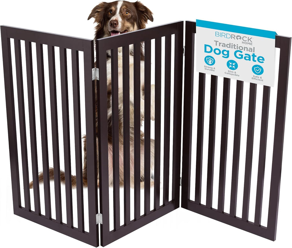 INTERNET' BES Do Gat Indoo Freestandin Pe Barrier Foldin Woo Do Fence Extr Wid Doorwa Pupp Gate Indoo Anima Privac Panel Woode Ca Fenc  Pane 36inch Espresso