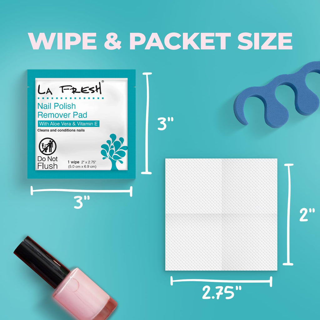 L Fres Nai Polis Remove We Wipe wit Lavender Alo Vera an Vitami Pac o 200c Acetone-Infuse Pad Nai Car Trave Essentials