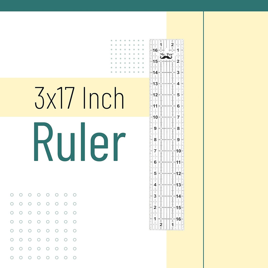 Sewin Ruler x1 Inch Acryli Quiltin Cuttin Ruler Non-Slip Sewin Supplies