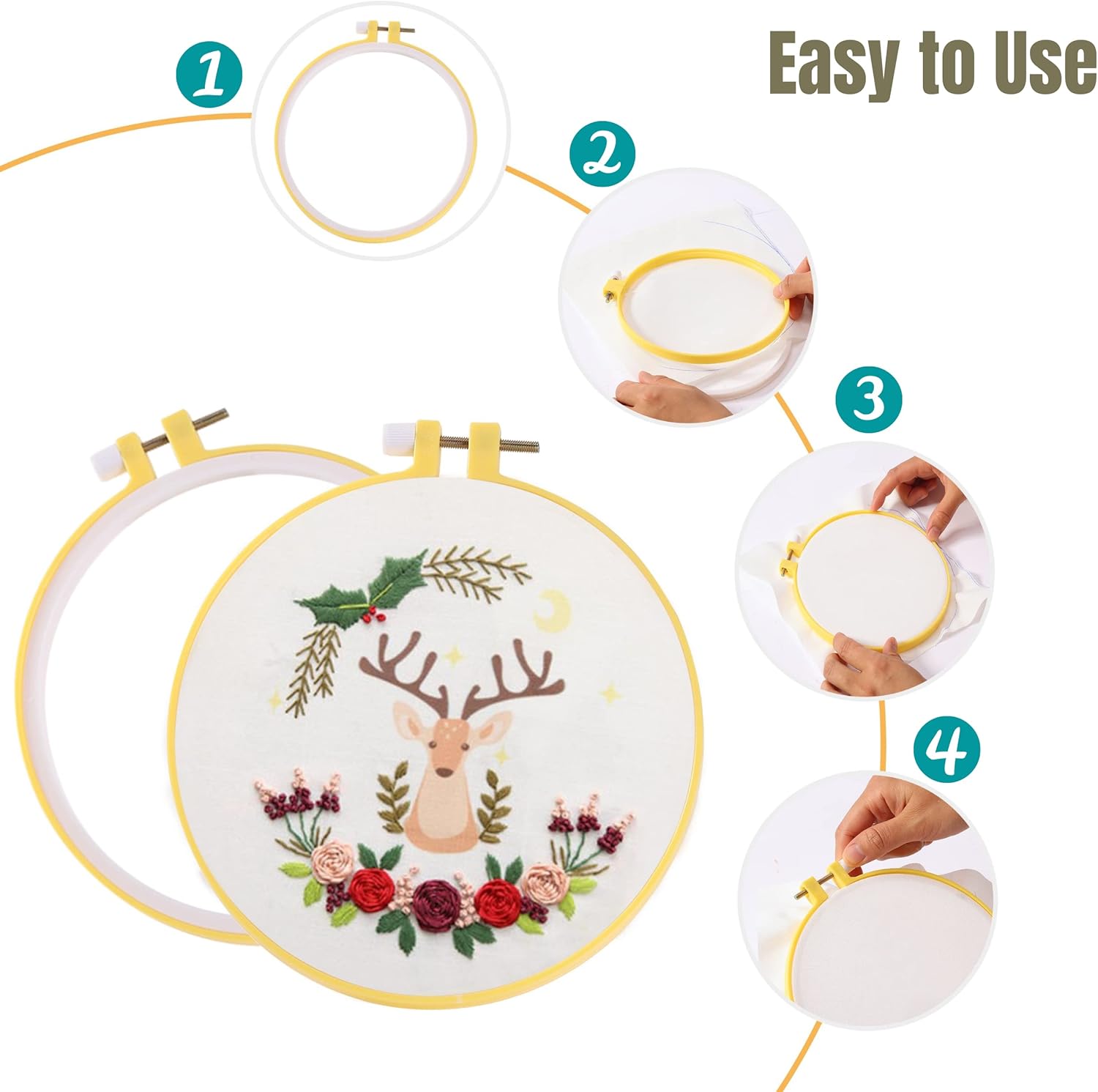 Embroider Hoop Set pcs 3. inc t 10. inch Assorte Colors Plasti Embroider Hoop Cros Stitc Hoops Embroider Rings Cros Stitc Plastic Sewin Ring Hoops.