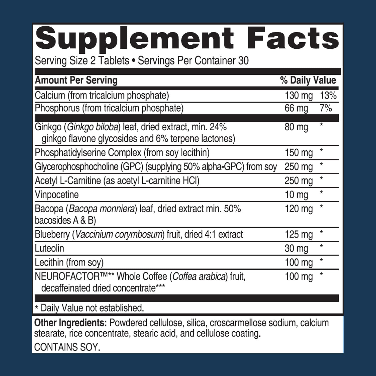 Advanced?Bionutritional Advanced?Memor Formula,?Brai Booste Supplemen fo Memor an Focus,?Acetylcholine,?Alpha-GPC,?NeuroFactor,?Manufacture i Th USA,?60?Tablets