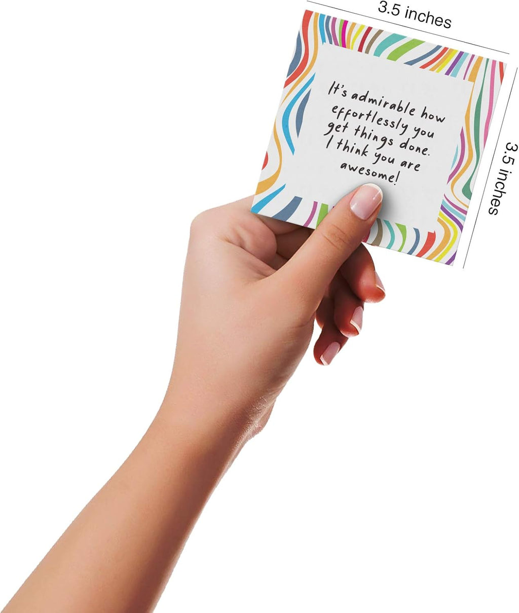 Dessie 60 Inspirational Cards With Envelopes 3.5x3.5. You Are Awesome Seals for Appreciation, Encouragement,Gratitude, Positive Affirmations, Thoughtful Gifts. Post-it Note Size.