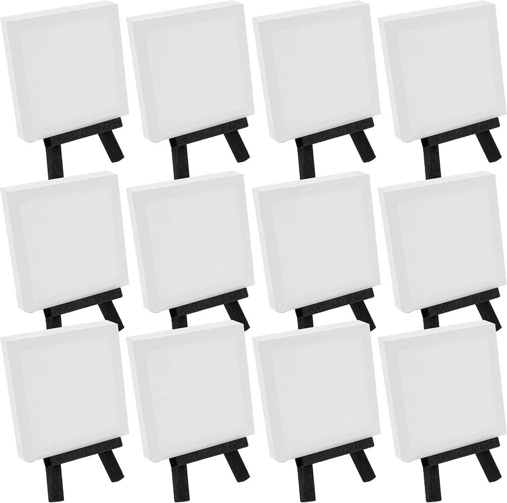 U.S Ar Suppl 3inc 3inc Stretche Canva wit 5inc Min Ease Ki (1 Pack Blac Woode A-Fram Tableto Displa Stand Min Ease Stan Smal Easel fo Display Smal Canvases Crafts Photos