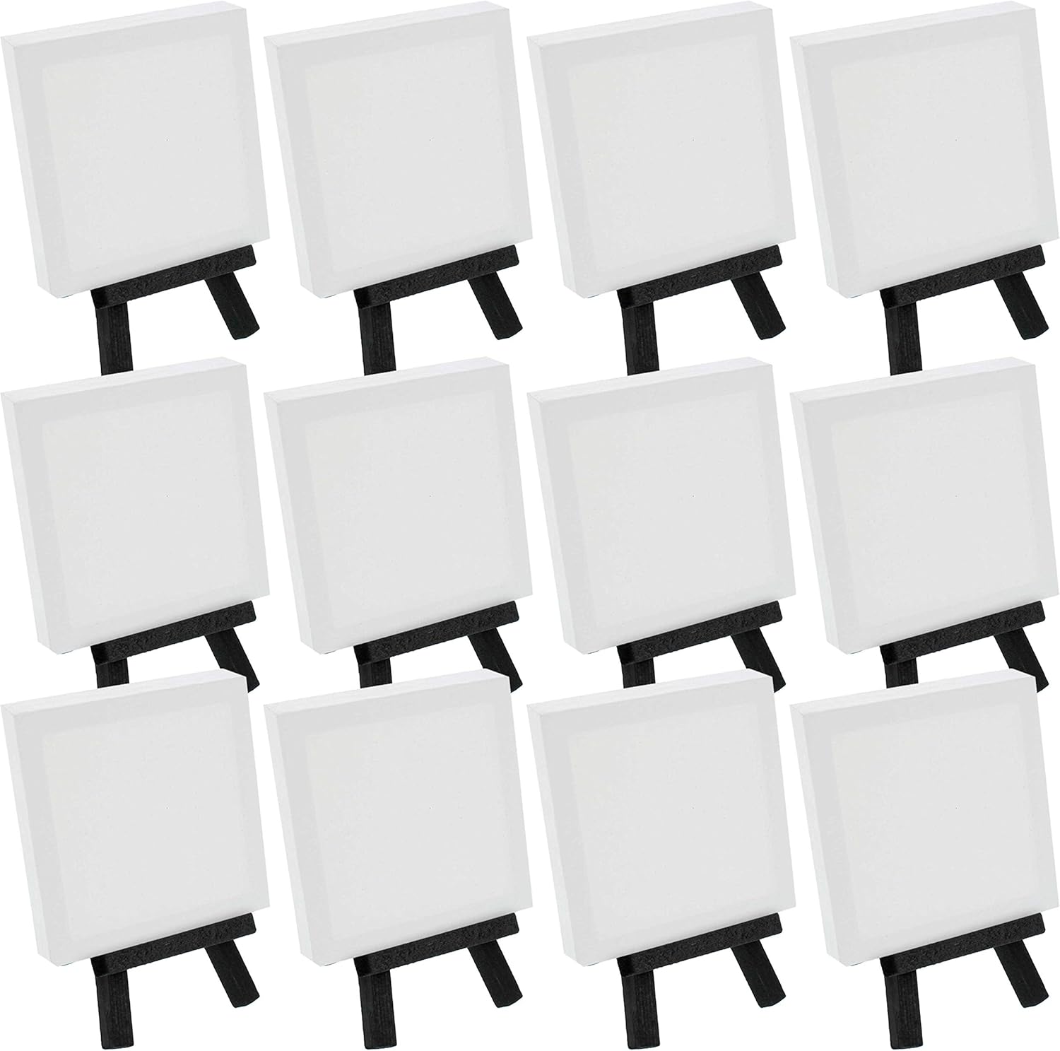 U.S Ar Suppl 3inc 3inc Stretche Canva wit 5inc Min Ease Ki (1 Pack Blac Woode A-Fram Tableto Displa Stand Min Ease Stan Smal Easel fo Display Smal Canvases Crafts Photos