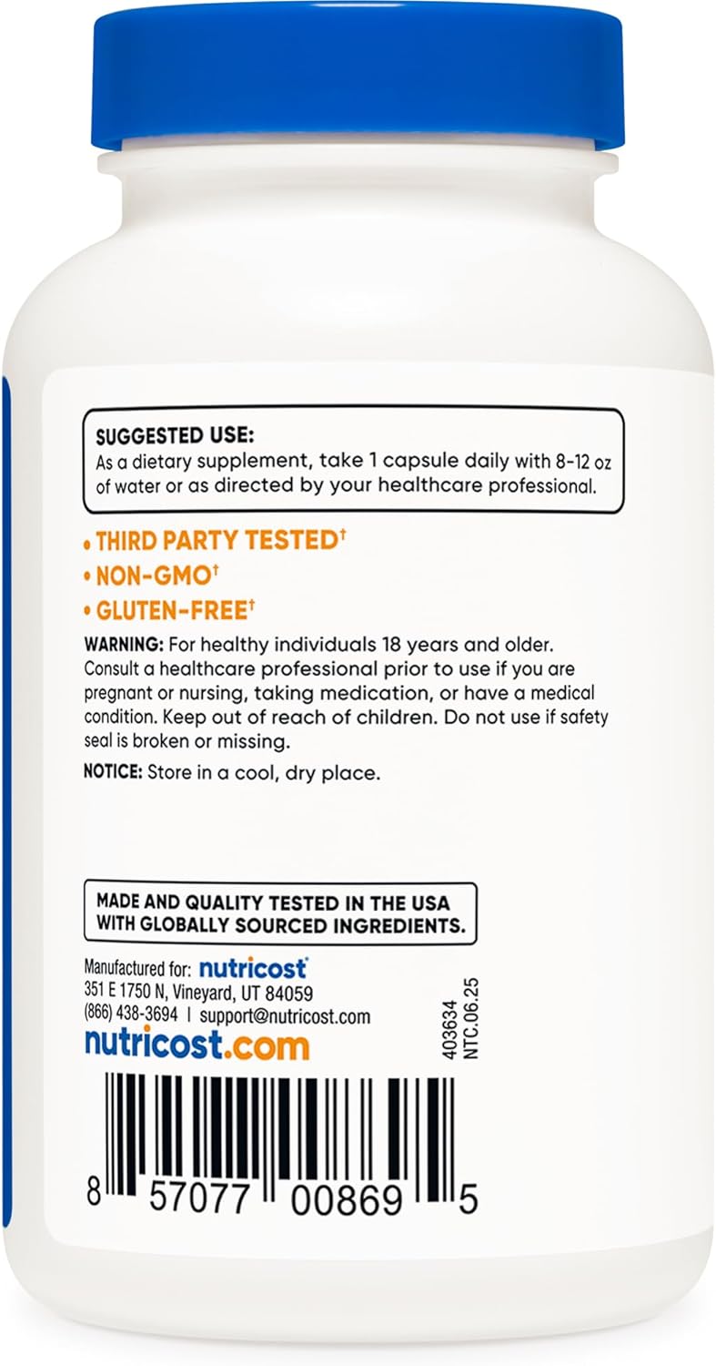 Nutricos Vitami K (MK4 24 Capsule (100mcg Glute Fre an Non-GMO