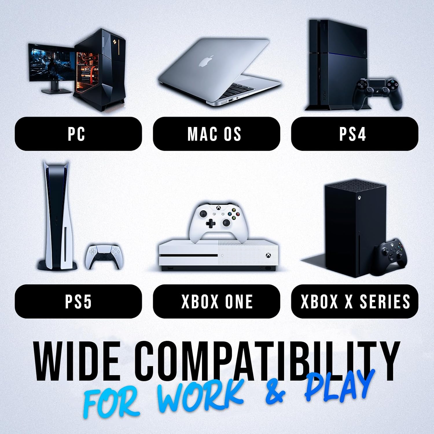 KLI Chrom US RG Gamin Keyboard Wire P Compute Keyboard Membrane Waterproo Durable m Response PS4/PS Ma Compatible
