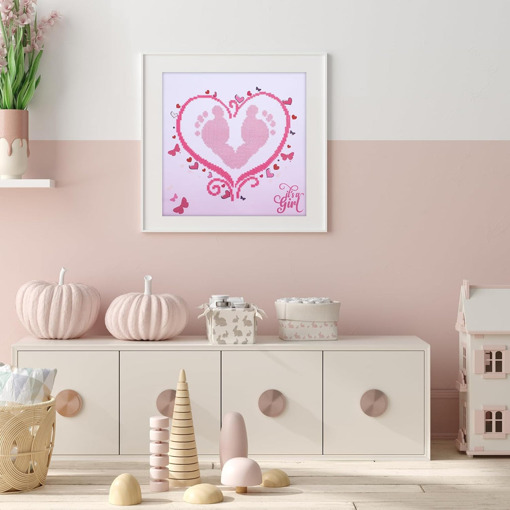 DIAMON DOT a Hom It' Gir Diamon Paintin Kit fo Adult Diamon Ar Kit Relaxin Creativ Craf Ki wit Dot Gem 12inchx12inch