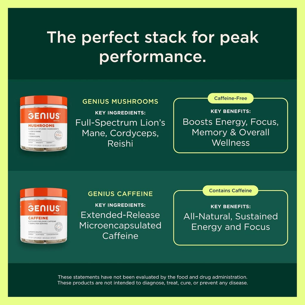 Geniu Slee AI Smar Sleepin Pill Supplemen Relaxatio Enhance an Moo Suppor w/Inositol L-Theanin Glycin 4 Capsules