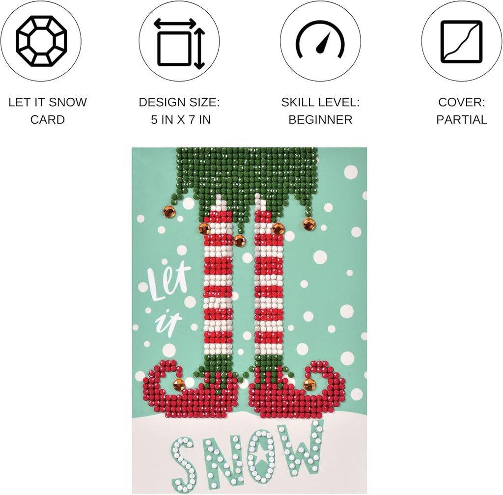 DIAMON DOT Le I Sno Diamon Ar Cards Handmad Diamon Paintin Card Kit Handmad Greetin Card Kit fo Christma Note an Specia Occasions