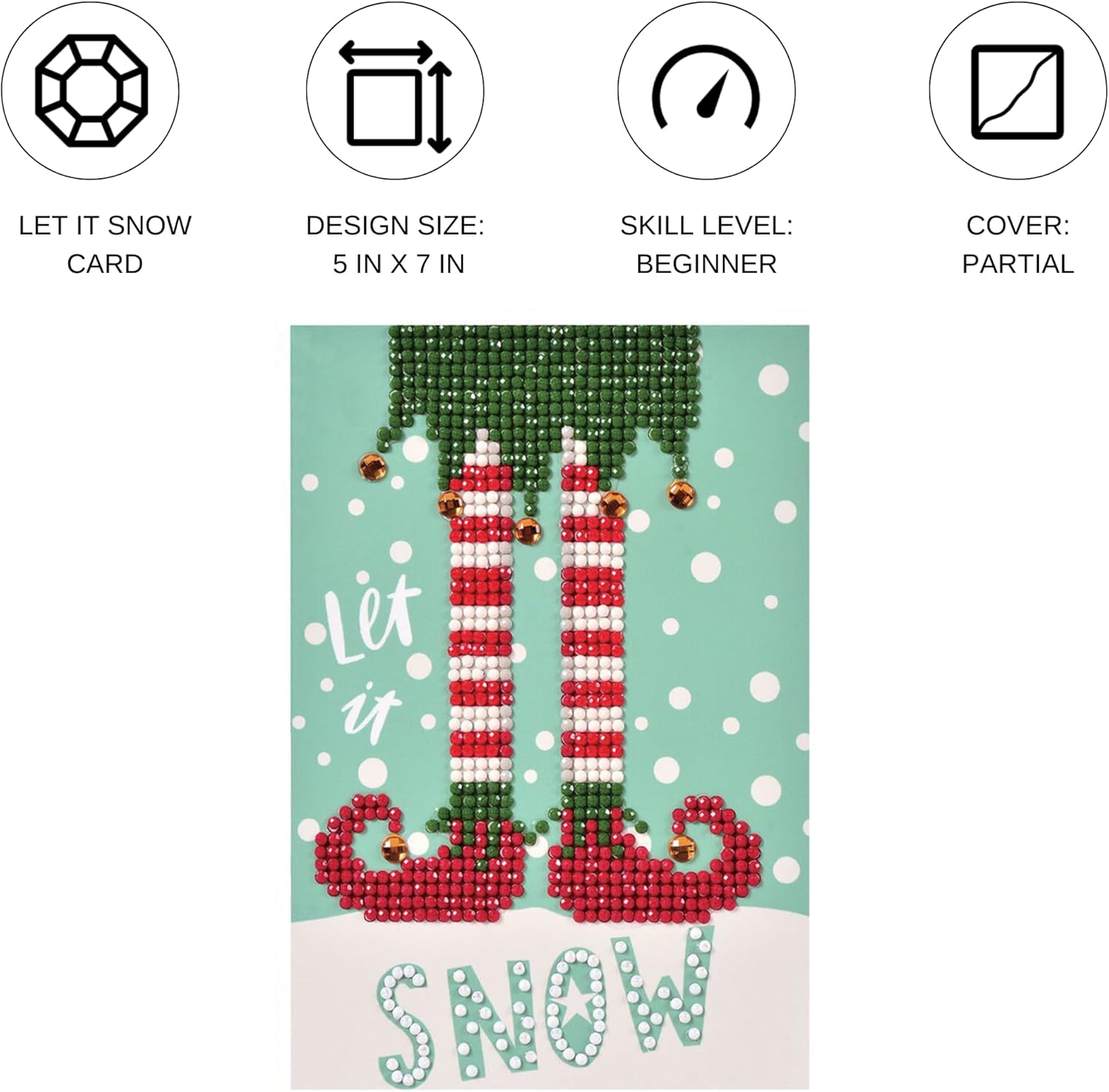 DIAMON DOT Le I Sno Diamon Ar Cards Handmad Diamon Paintin Card Kit Handmad Greetin Card Kit fo Christma Note an Specia Occasions