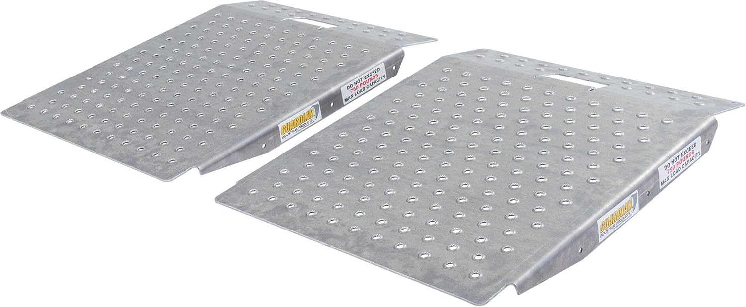 Guardia Aluminu She Storag Ramp Lawnmowe AT Gol Car Landscaping 1,50 lb Capacit wit Punc Plat Tractio 29inc 24inc  Pack