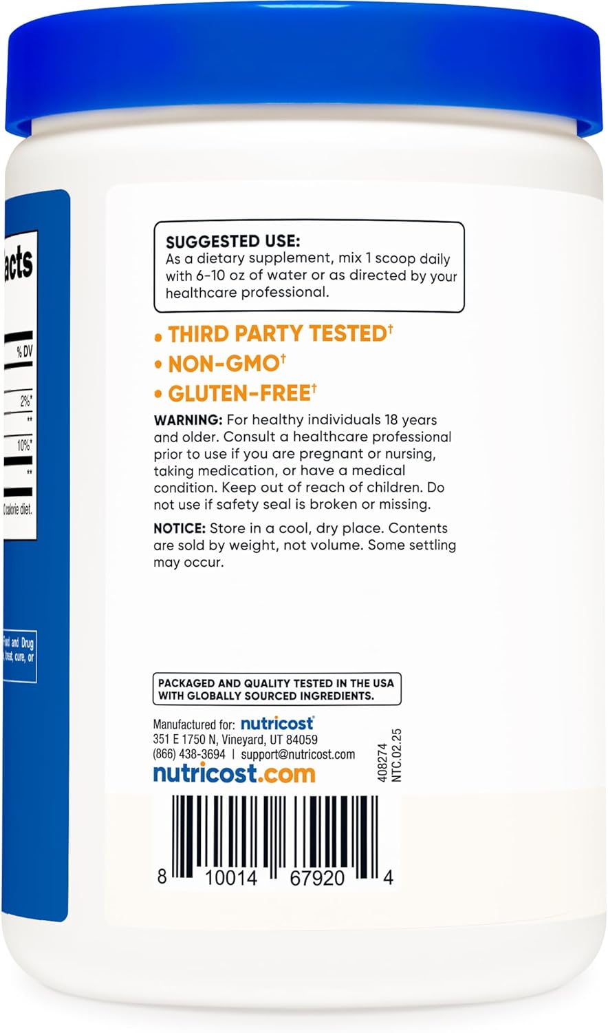 Nutricost D-Ribose Powder 500 Grams - 5000mg Per Serving, Non-GMO (500 Grams)